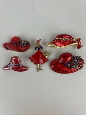 Red Hat Society Brooch Lot